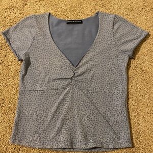 Brandy Melville blue floral Gina top